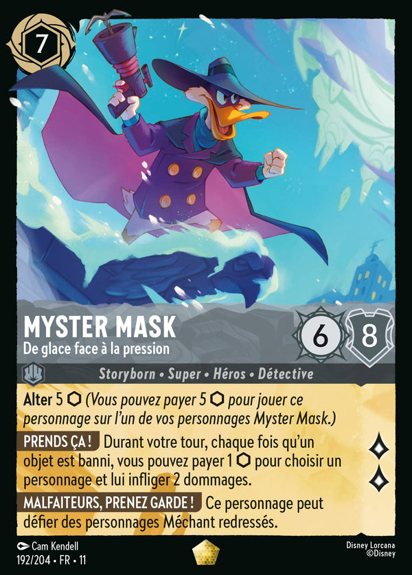 192/204 - Myster Mask - De glace face à la pression — Carte Disney Lorcana Givresort 192/204
