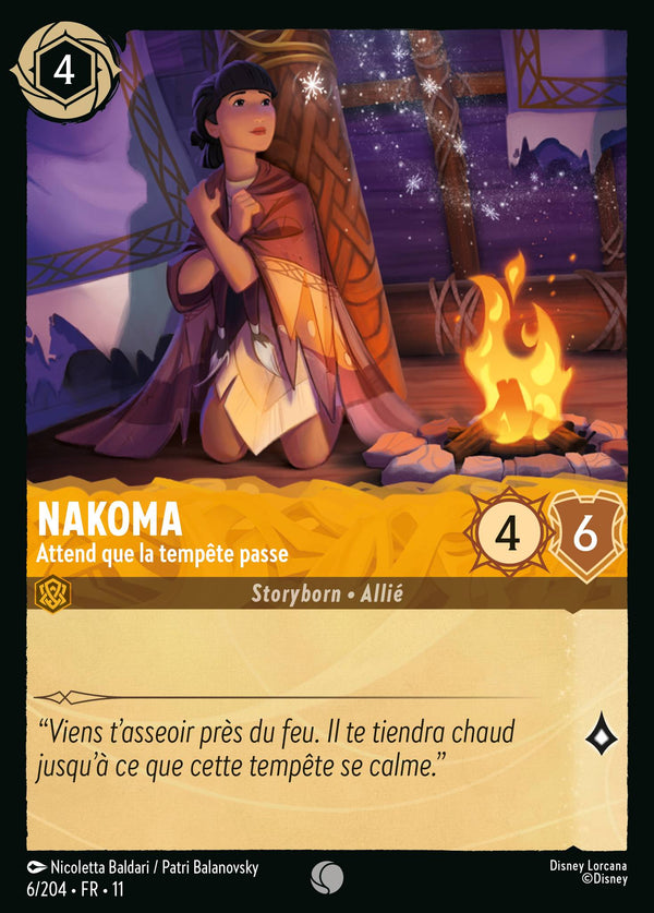 006/204 - Nakoma - Attend que la tempête passe — Carte Disney Lorcana Givresort 6/204
