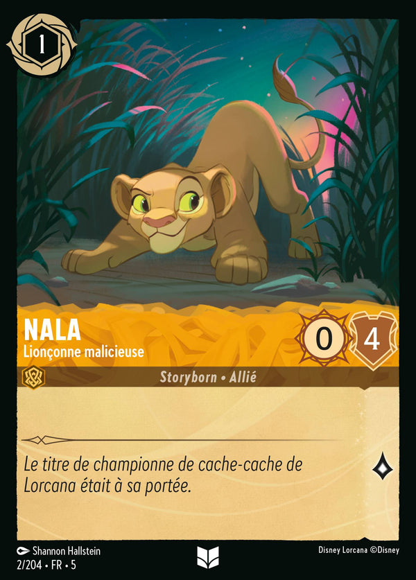 002/204 - Nala - Lionçonne malicieuse — Carte Disney Lorcana Ciel Scintillant 2/204