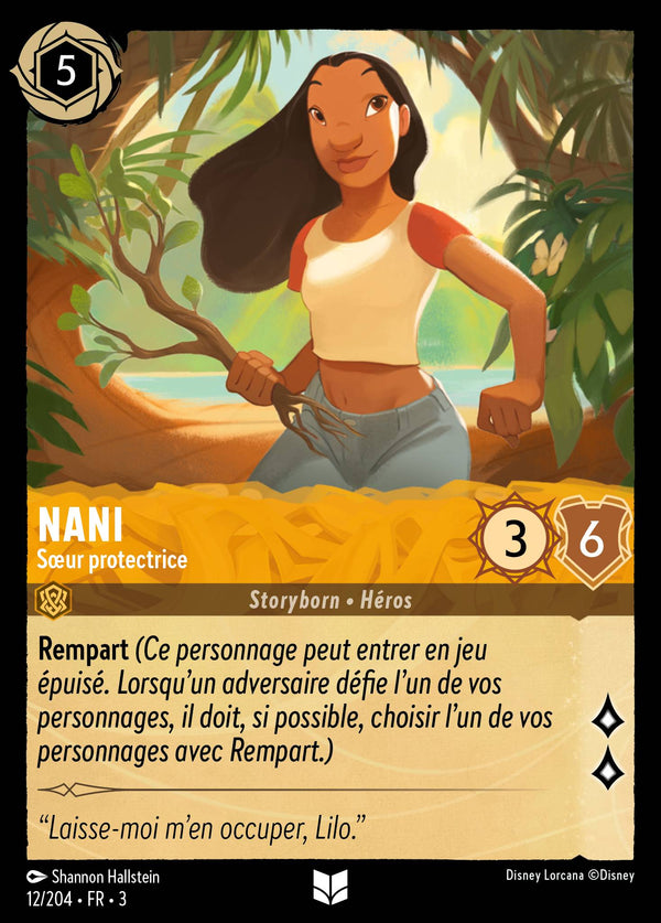 012/204 - Nani - Sœur protectrice — Carte Disney Lorcana Les Terres d'Encres 12/204