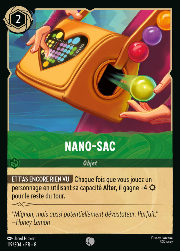 119/204 - Nano-sac — Carte Disney Lorcana Le Règne de Jafar 119/204