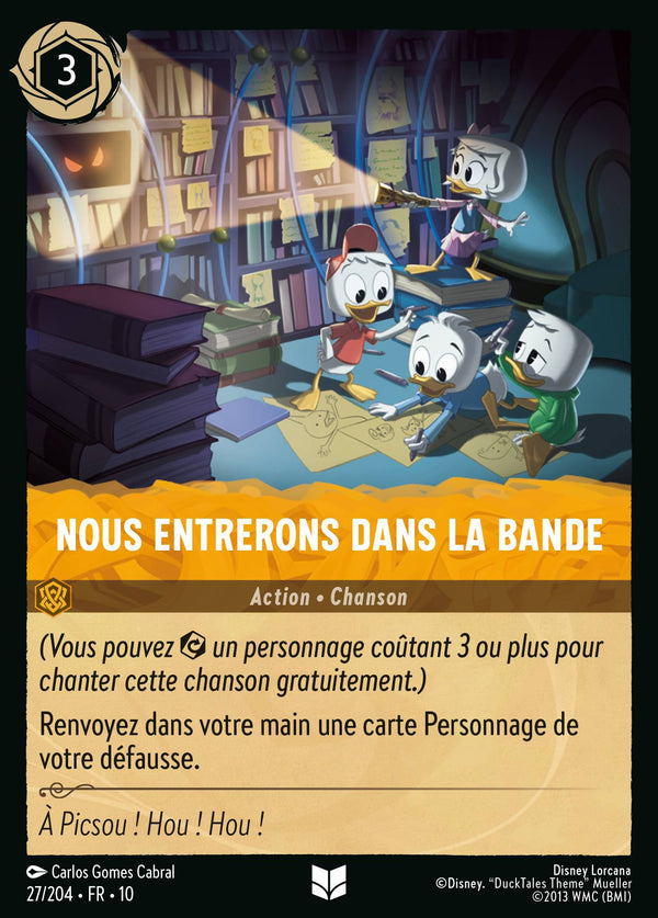 027/204 - Nous entrerons dans la bande — Carte Disney Lorcana Lueurs dans les Profondeurs 27/204