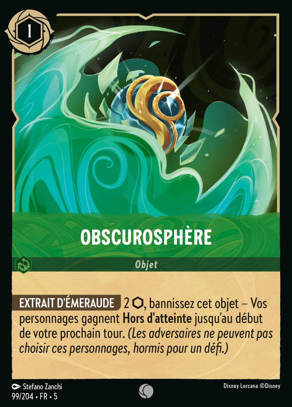 099/204 - Obscurosphère — Carte Disney Lorcana Ciel Scintillant 99/204