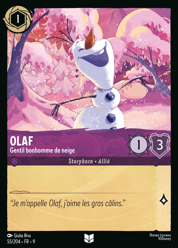 055/204 - Olaf - Gentil bonhomme de neige — Carte Disney Lorcana Fabuleux 55/204