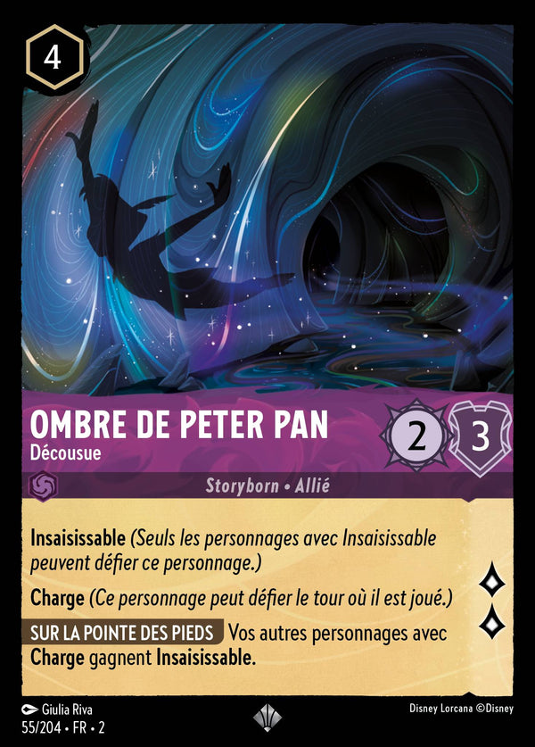 055/204 - Ombre de Peter Pan - Décousue — Carte Disney Lorcana L'Ascension des Floodborn 55/204