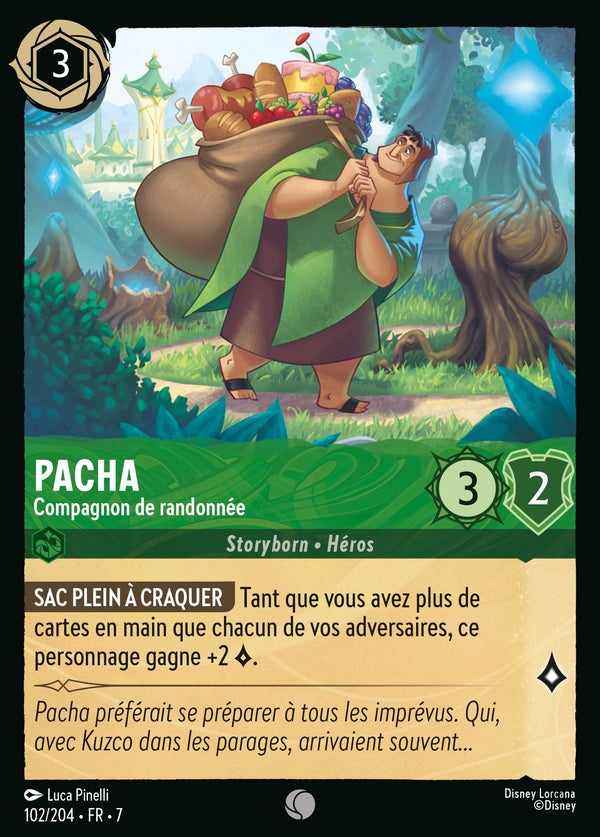 102/204 - Pacha - Compagnon de randonnée — Carte Disney Lorcana L'île d'Archazia 102/204