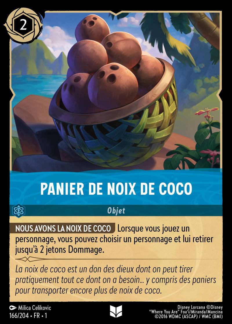 166/204 - Panier de noix de coco