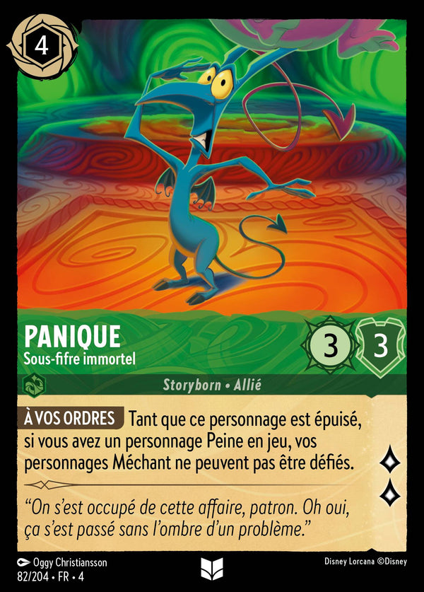 082/204 - Panique - Sous-fifre immortel — Carte Disney Lorcana Le Retour d'Ursula 82/204