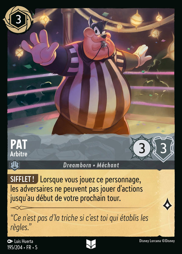 195/204 - Pat - Arbitre — Carte Disney Lorcana Ciel Scintillant 195/204