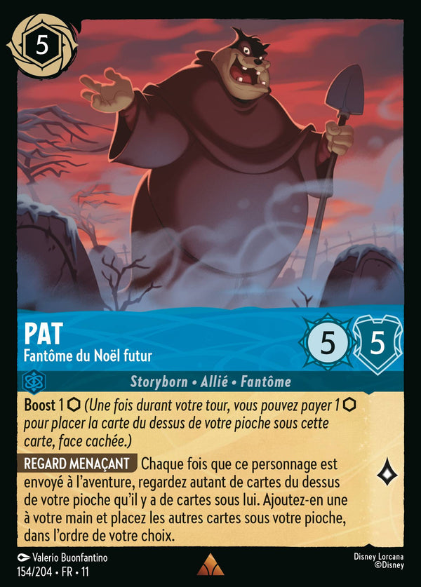 154/204 - Pat - Fantôme du Noël futur — Carte Disney Lorcana Givresort 154/204