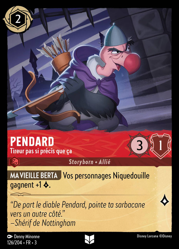 126/204 - Pendard - Tireur pas si précis que ça — Carte Disney Lorcana Les Terres d'Encres 126/204