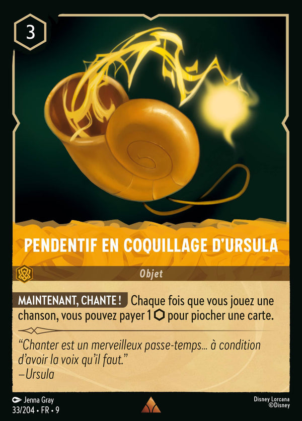 033/204 - Pendentif en Coquillage d'Ursula — Carte Disney Lorcana Fabuleux 33/204