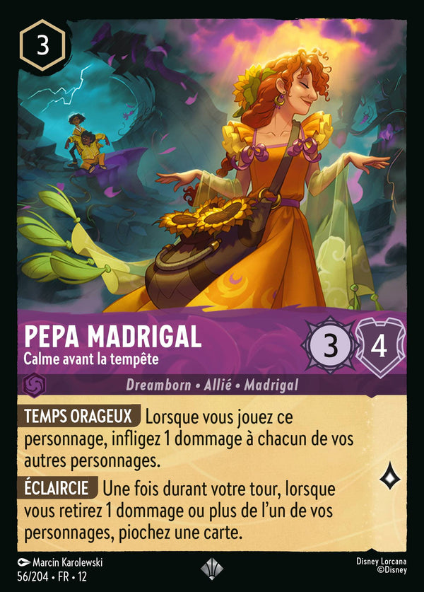 056/204 - Pepa Madrigal - Calme avant la tempête — Carte Disney Lorcana Contrées Inconnues 56/204