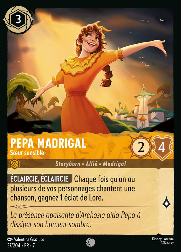 037/204 - Pepa Madrigal - Sœur sensible — Carte Disney Lorcana L'île d'Archazia 37/204