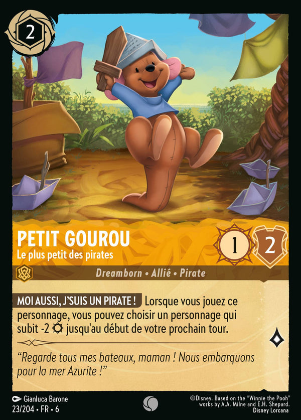 Petit Gourou - Le plus petit des pirates — Carte Disney Lorcana 23 La Mer Azurite