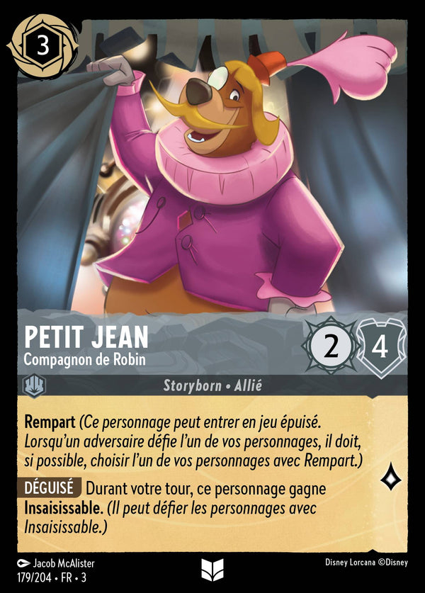 179/204 - Petit Jean - Compagnon de Robin — Carte Disney Lorcana Les Terres d'Encres 179/204