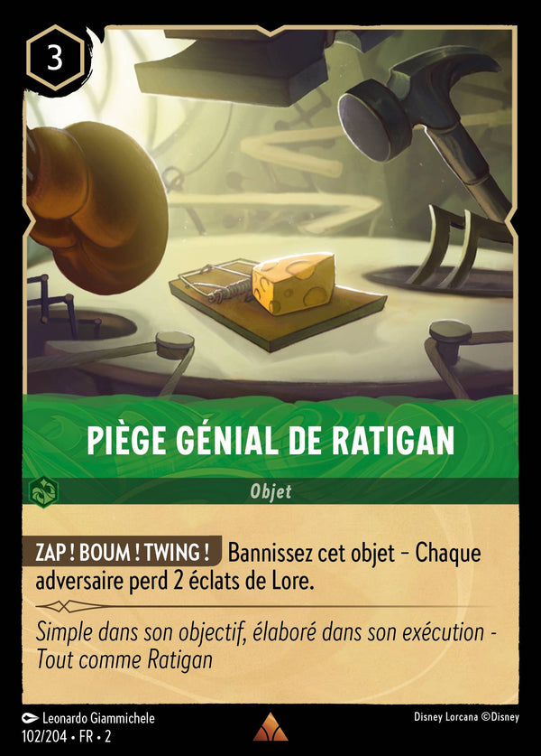 102/204 - Piège génial de Ratigan — Carte Disney Lorcana L'Ascension des Floodborn 102/204