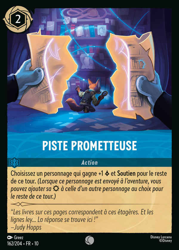Piste prometteuse — Carte Disney Lorcana 162 Lueurs dans les Profondeurs