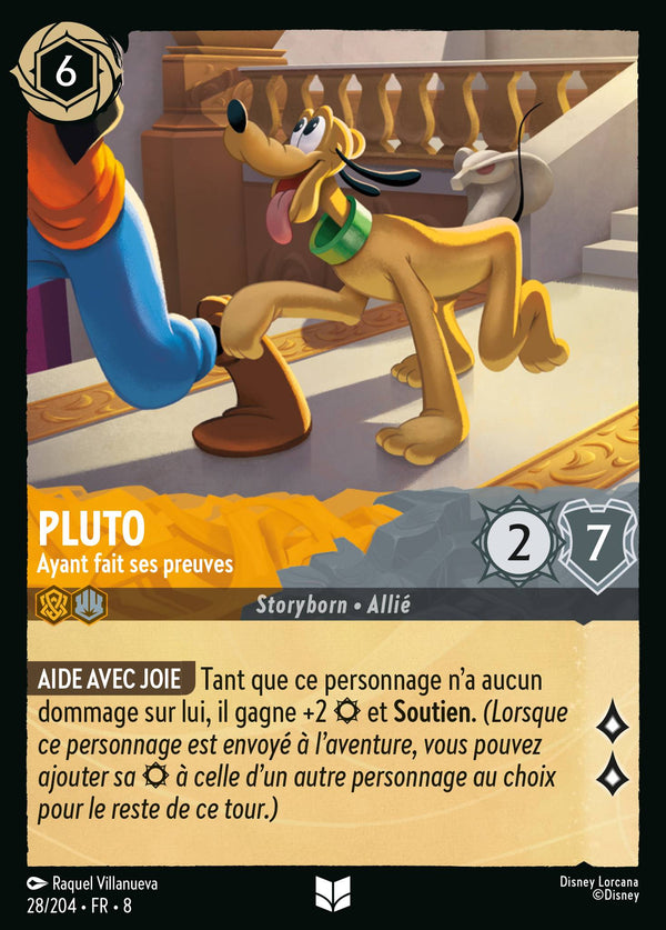 028/204 - Pluto - Ayant fait ses preuves — Carte Disney Lorcana Le Règne de Jafar 28/204