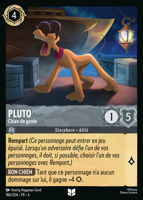 186/204 - Pluto - Chien de garde — Carte Disney Lorcana La Mer Azurite 186/204