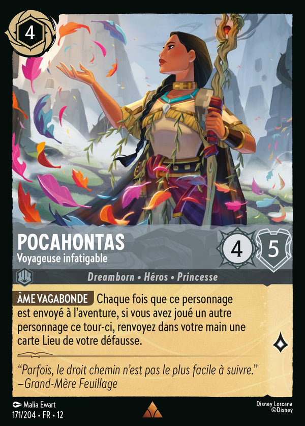 171/204 - Pocahontas - Voyageuse infatigable — Carte Disney Lorcana Contrées Inconnues 171/204