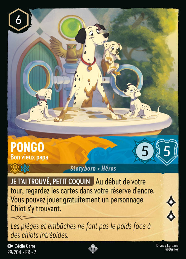 029/204 - Pongo - Bon vieux papa — Carte Disney Lorcana L'île d'Archazia 29/204