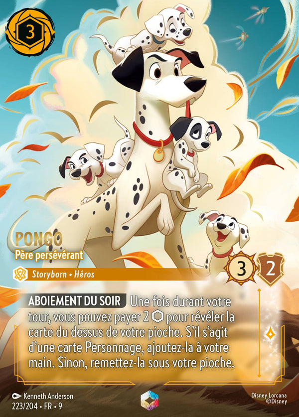 223/204 - Pongo - Père persévérant — Carte Disney Lorcana Fabuleux 223/204