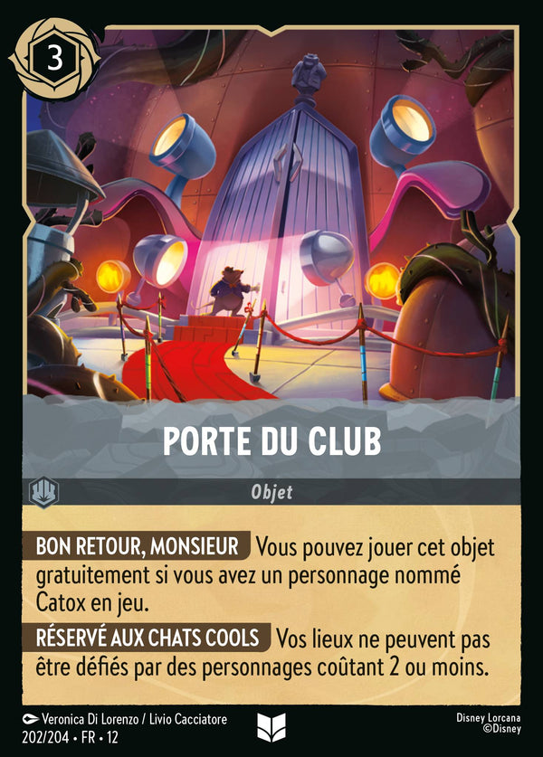 202/204 - Porte du Club — Carte Disney Lorcana Contrées Inconnues 202/204