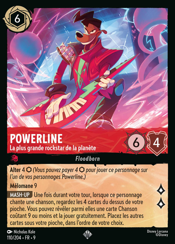 Powerline - La plus grande rockstar de la planète — Carte Disney Lorcana 110 Fabuleux