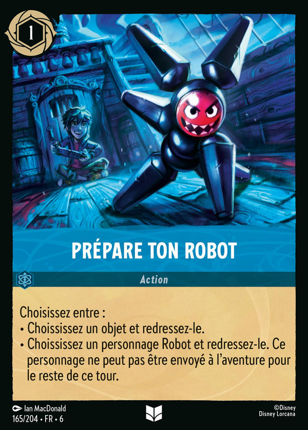 165/204 - Prépare ton robot — Carte Disney Lorcana La Mer Azurite 165/204