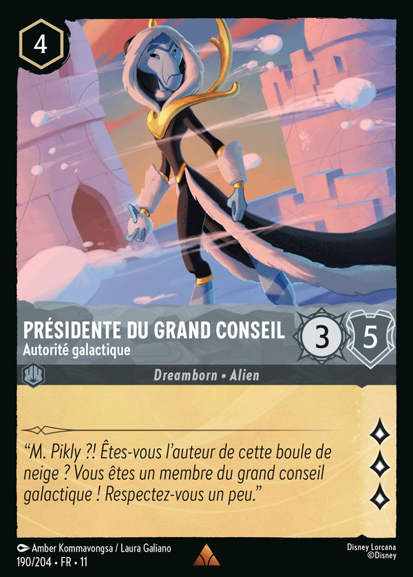190/204 - Présidente du Grand Conseil - Autorité galactique — Carte Disney Lorcana Givresort 190/204