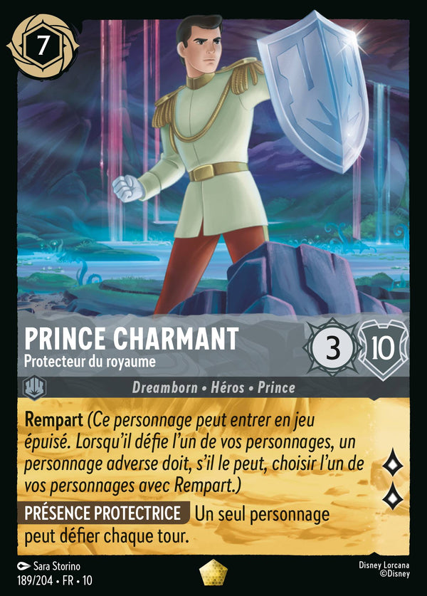 189/204 - Prince charmant - Protecteur du royaume — Carte Disney Lorcana Lueurs dans les Profondeurs 189/204