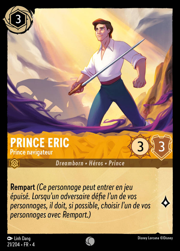 Prince Eric - Prince navigateur — Carte Disney Lorcana 21 Le Retour d'Ursula