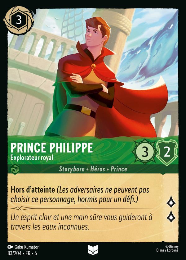 Prince Philippe - Explorateur royal — Carte Disney Lorcana 83 La Mer Azurite