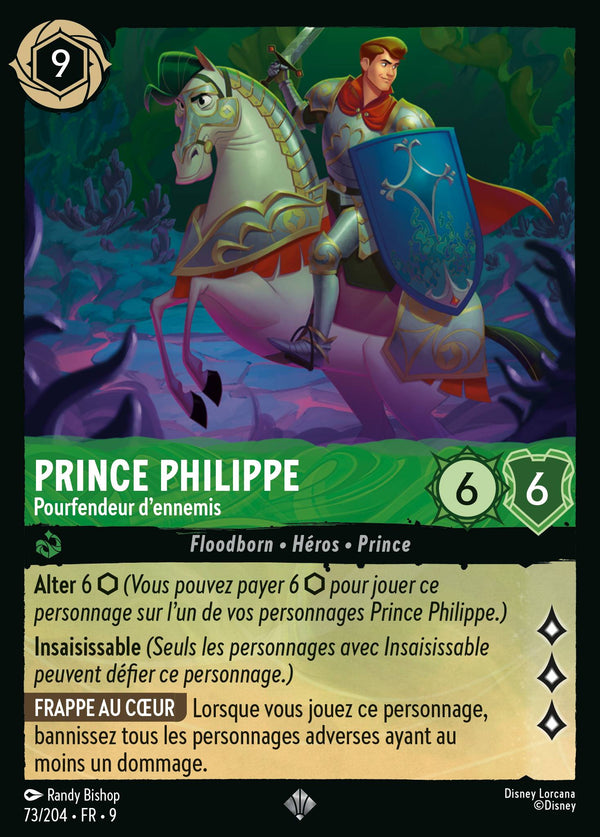 073/204 - Prince Philippe - Pourfendeur d'ennemis — Carte Disney Lorcana Fabuleux 73/204