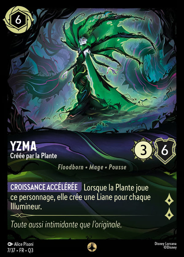 007/037 - Yzma - Créée par la Plante - Carte Disney Lorcana Quête des Illumineurs: Équipe Miel à la Rescousse 7/37