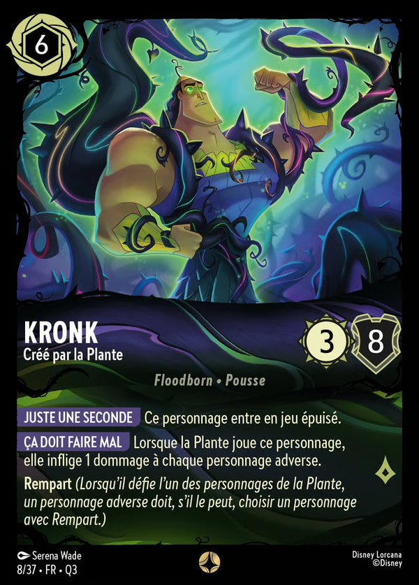 008/037 - Kronk - Créé par la Plante - Carte Disney Lorcana Quête des Illumineurs: Équipe Miel à la Rescousse 8/37