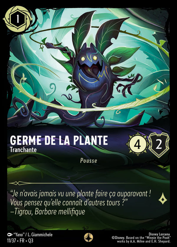 011/037 - Germe de la Plante - Tranchante - Carte Disney Lorcana Quête des Illumineurs: Équipe Miel à la Rescousse 11/37