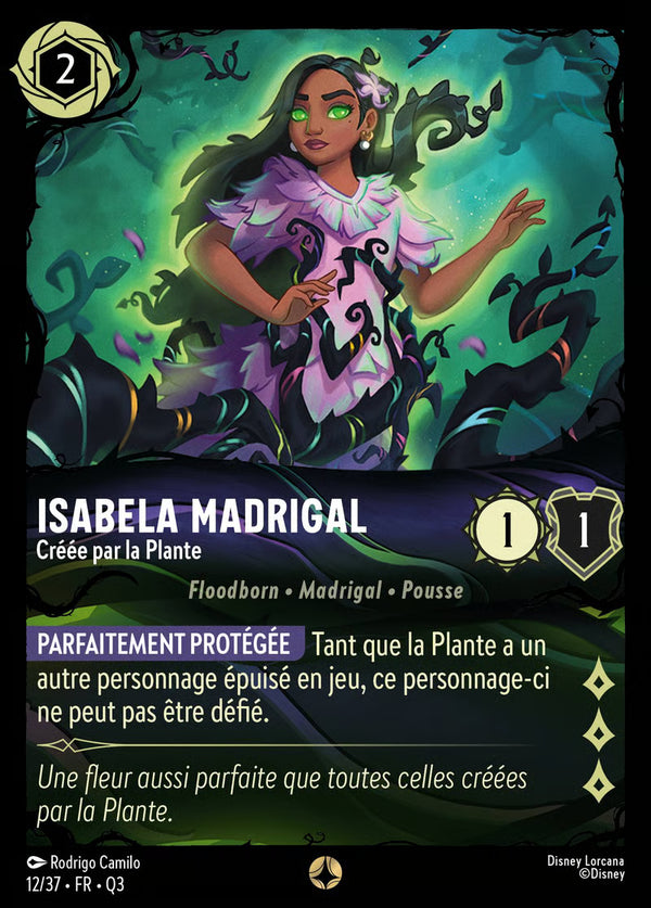 012/037 - Isabela Madrigal - Créée par la Plante - Carte Disney Lorcana Quête des Illumineurs: Équipe Miel à la Rescousse 12/37