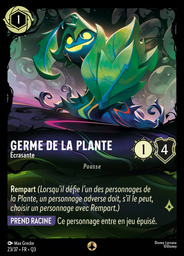 023/037 - Germe de la Plante - Écrasante - Carte Disney Lorcana Quête des Illumineurs: Équipe Miel à la Rescousse 23/37
