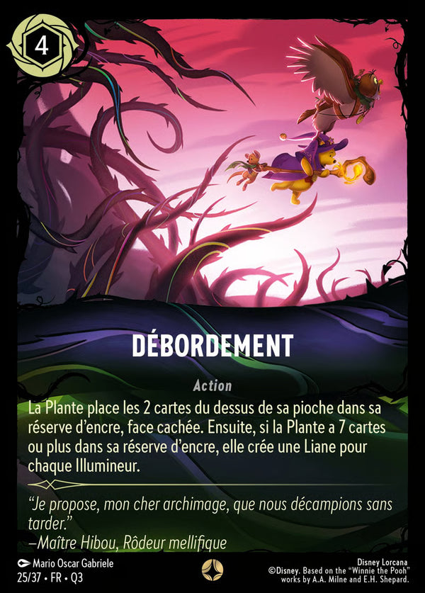 025/037 - Débordement - Carte Disney Lorcana Quête des Illumineurs: Équipe Miel à la Rescousse 25/37