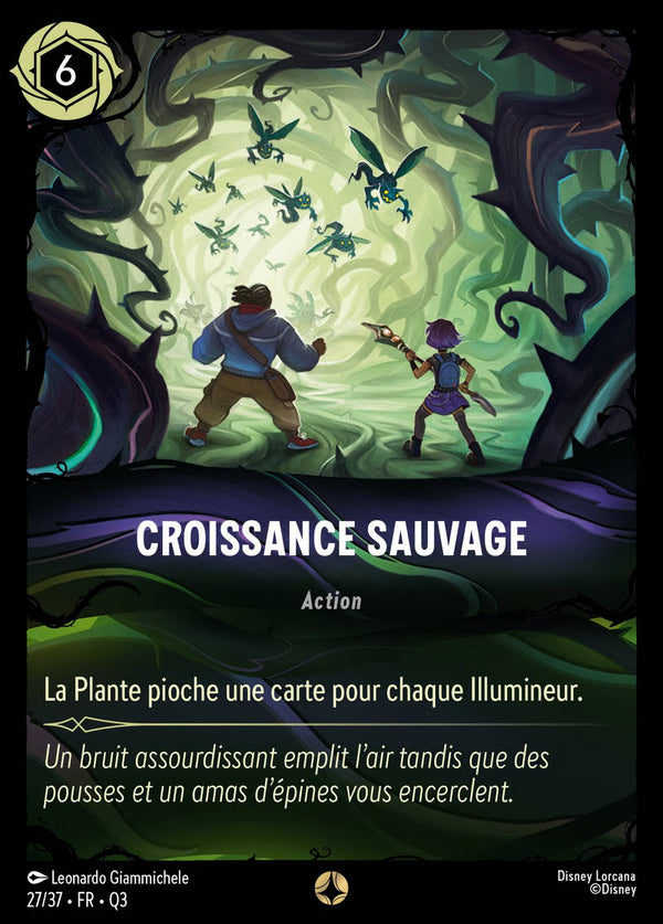027/037 - Croissance sauvage - Carte Disney Lorcana Quête des Illumineurs: Équipe Miel à la Rescousse 27/37