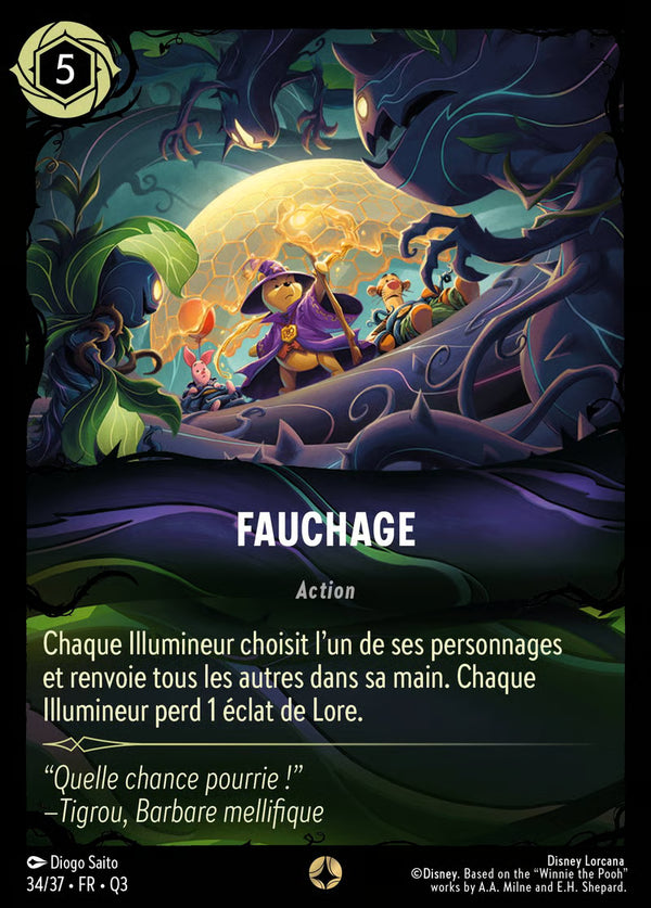 034/037 - Fauchage - Carte Disney Lorcana Quête des Illumineurs: Équipe Miel à la Rescousse 34/37
