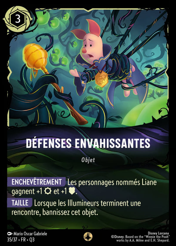 035/037 - Défenses envahissantes - Carte Disney Lorcana Quête des Illumineurs: Équipe Miel à la Rescousse 35/37