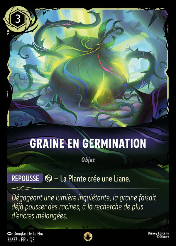 036/037 - Graine en germination - Carte Disney Lorcana Quête des Illumineurs: Équipe Miel à la Rescousse 36/37