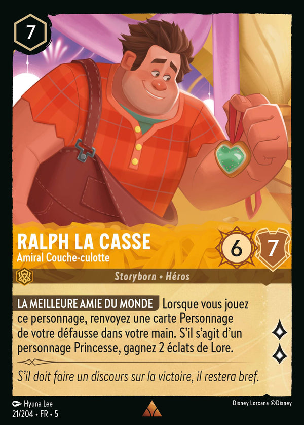 021/204 - Ralph la Casse - Amiral Couche-culotte — Carte Disney Lorcana Ciel Scintillant 21/204