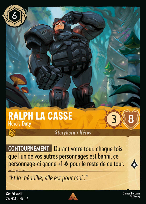 027/204 - Ralph la Casse - Hero's Duty — Carte Disney Lorcana L'île d'Archazia 27/204