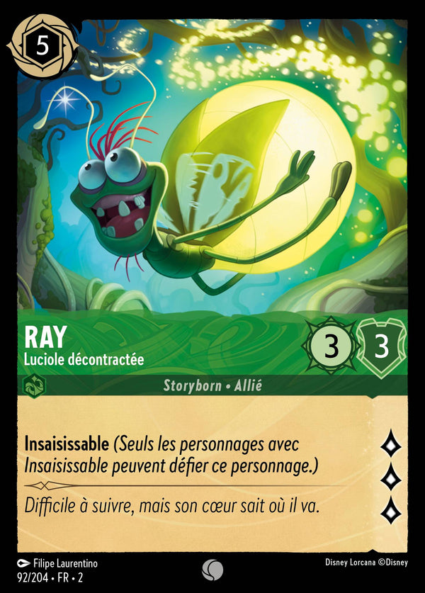 092/204 - Ray - Luciole décontractée — Carte Disney Lorcana L'Ascension des Floodborn 92/204