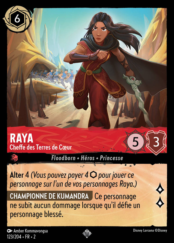 123/204 - Raya - Cheffe des Terres de Cœur — Carte Disney Lorcana L'Ascension des Floodborn 123/204