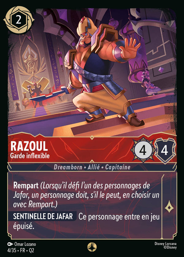 Razoul - Garde inflexible — Carte Disney Lorcana 4 Quête des Illumineurs: Vol au palais